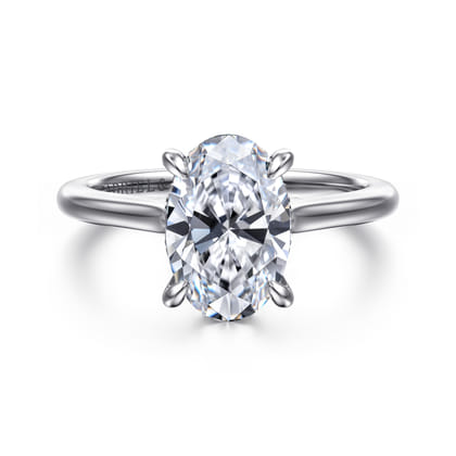 Ericka - 14K White Gold Oval Diamond Engagement Ring