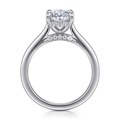 Ericka - 14K White Gold Oval Diamond Engagement Ring