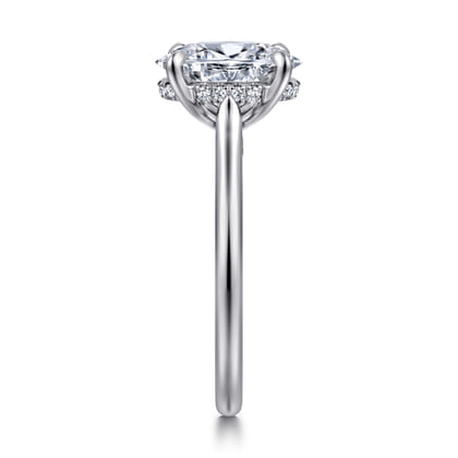 Ericka - 14K White Gold Oval Diamond Engagement Ring