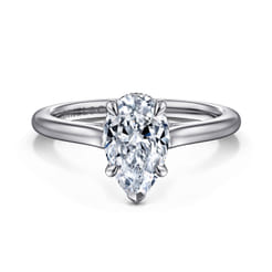 Ericka - 14K White Gold Pear Shape Diamond Engagement Ring