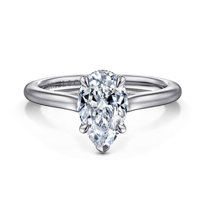 Ericka - 14K White Gold Pear Shape Diamond Engagement Ring