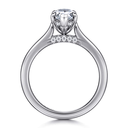 Ericka - 14K White Gold Pear Shape Diamond Engagement Ring