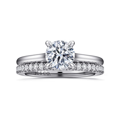 Ericka - 14K White Gold Round Diamond Engagement Ring