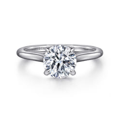 Ericka - 14K White Gold Round Diamond Engagement Ring