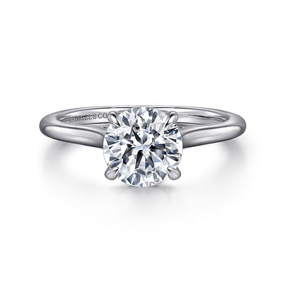 Ericka - 14K White Gold Round Diamond Engagement Ring