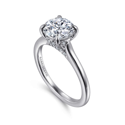 Ericka - 14K White Gold Round Diamond Engagement Ring