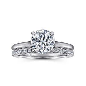 Ericka - 14K White Gold Round Diamond Engagement Ring