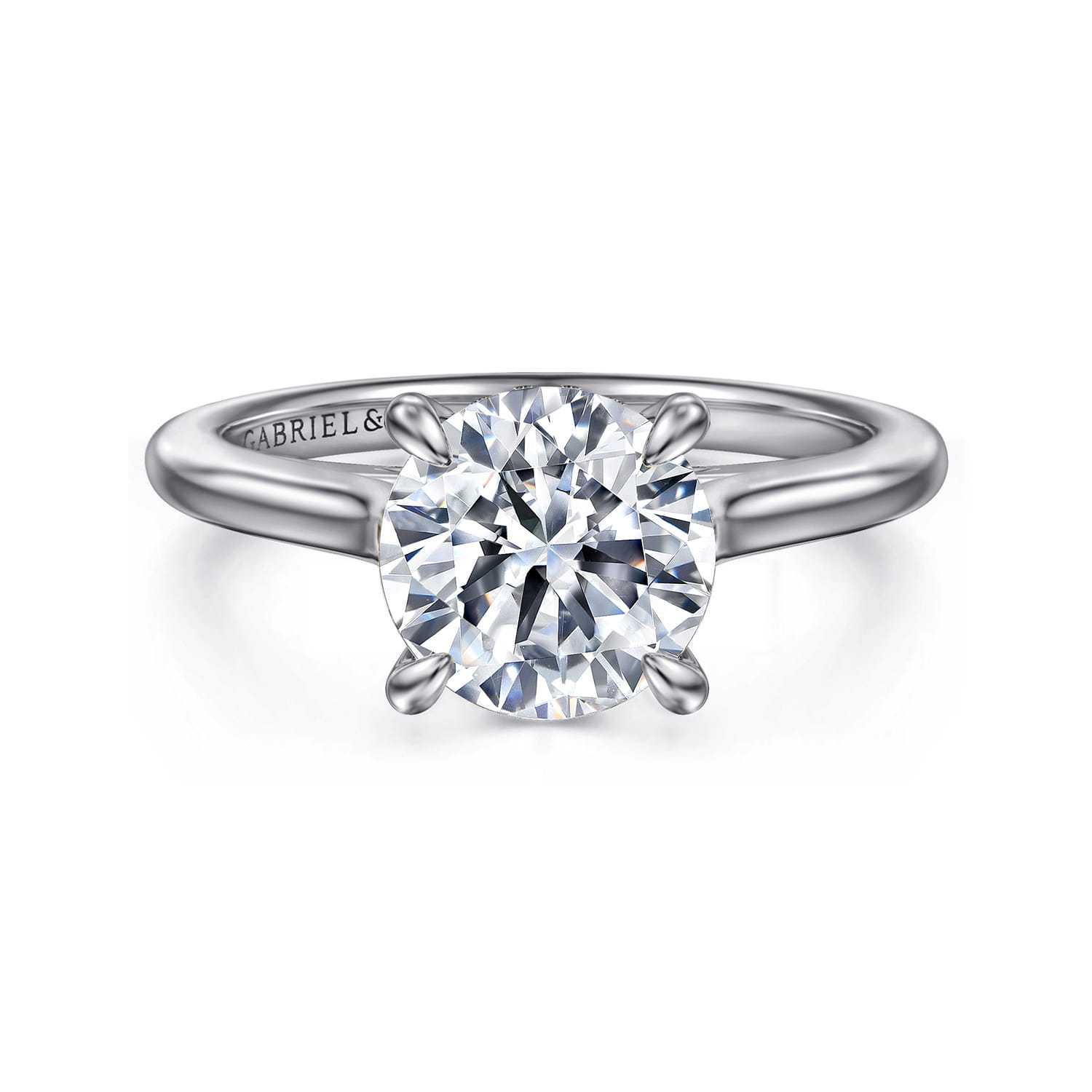 Ericka - 14K White Gold Round Diamond Engagement Ring