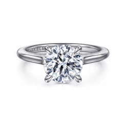 Ericka - 14K White Gold Round Diamond Engagement Ring