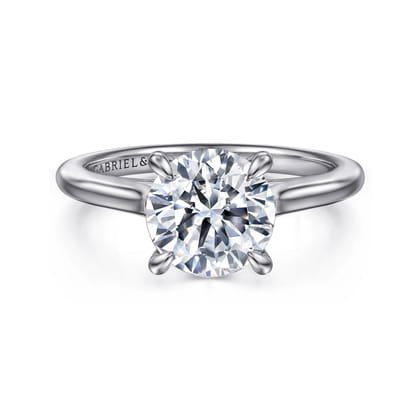 Ericka - 14K White Gold Round Diamond Engagement Ring