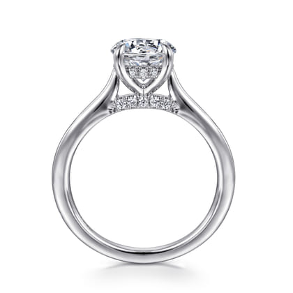 Ericka - 14K White Gold Round Solitaire Diamond Engagement Ring