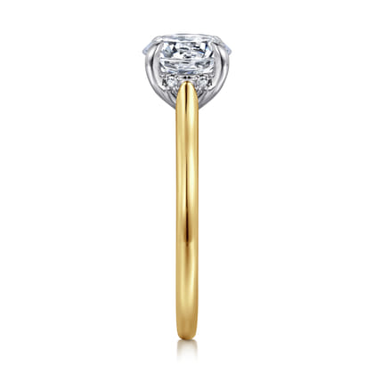 Ericka - 14K White and Yellow Gold Round Diamond Engagement Ring