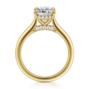 Ericka - 14K Yellow Gold Elongated Cushion Diamond Engagement Ring