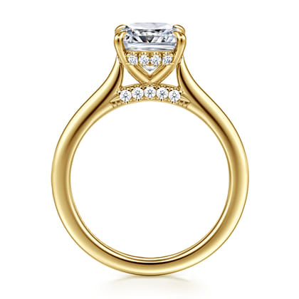 Ericka - 14K Yellow Gold Elongated Cushion Diamond Engagement Ring