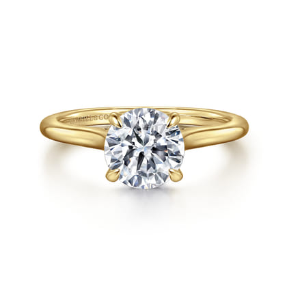 Ericka - 14K Yellow Gold Round Diamond Engagement Ring