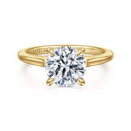 Ericka - 14K Yellow Gold Round Diamond Engagement Ring