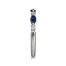 Straight Wedding Ring in 14k White Gold with Marquise Sapphire at Gabriel & Co.
