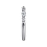 Straight Wedding Ring in 14k White Gold with Marquise Natural Diamond at Gabriel & Co.