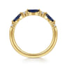 Straight Wedding Ring in 14k Yellow Gold with Marquise Sapphire at Gabriel & Co.