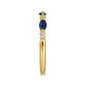 Straight Wedding Ring in 14k Yellow Gold with Marquise Sapphire at Gabriel & Co.