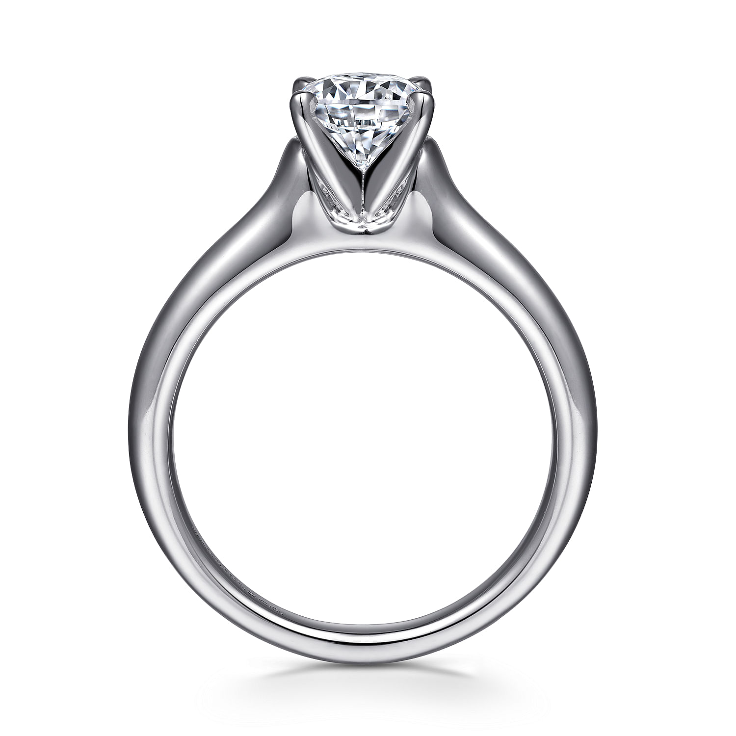 Esme - Platinum Round Diamond Engagement Ring - Shot 2