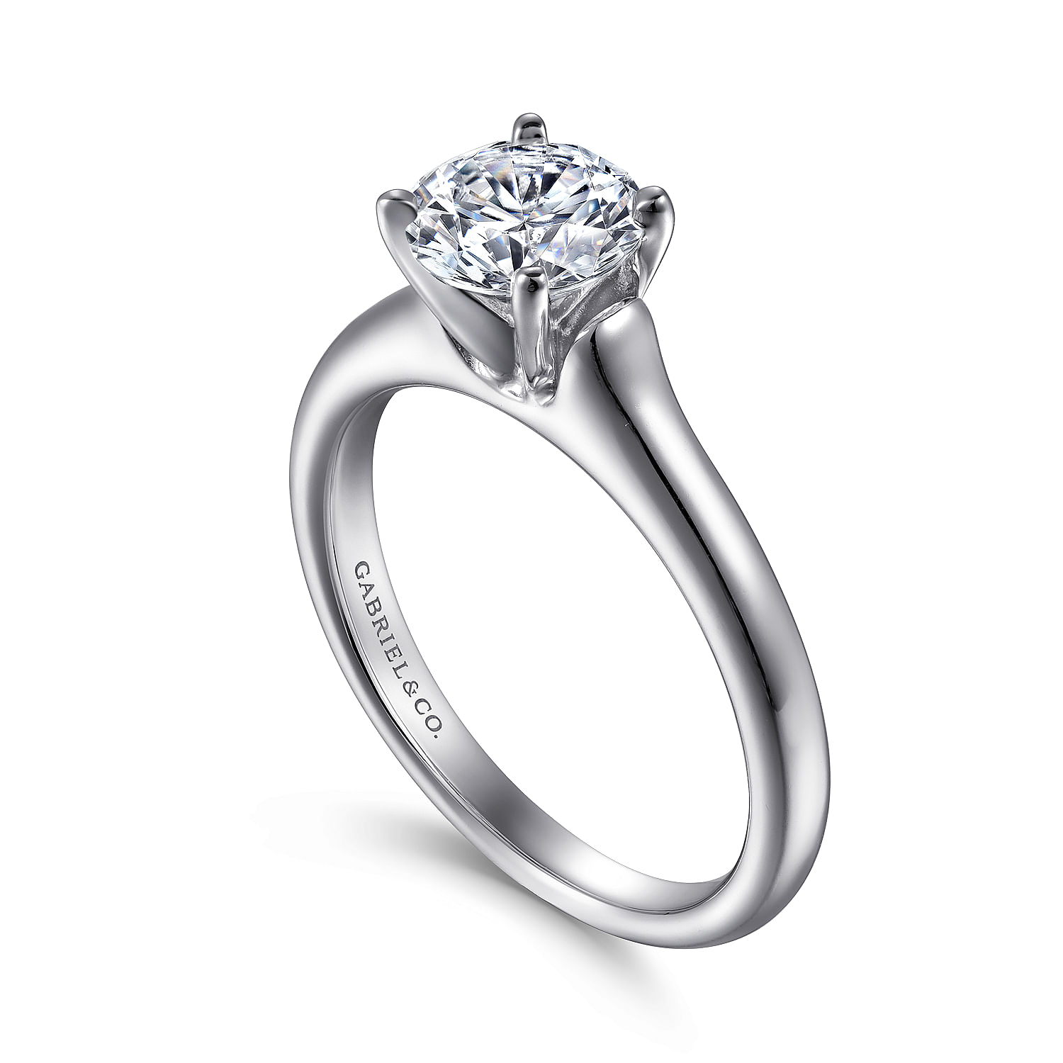 Esme - Platinum Round Diamond Engagement Ring - Shot 3