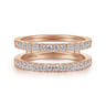 Enhancer Wedding Ring in 14k Rose Gold with Round Natural Diamond at Gabriel & Co.