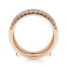 Enhancer Wedding Ring in 14k Rose Gold with Round Natural Diamond at Gabriel & Co.