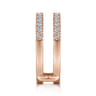 Enhancer Wedding Ring in 14k Rose Gold with Round Natural Diamond at Gabriel & Co.
