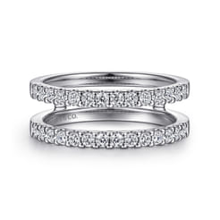 Esmeralda - 14K White Gold Diamond Ring Enhancer