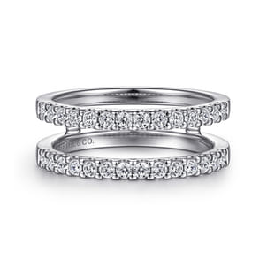 Esmeralda - 14K White Gold Diamond Ring Enhancer
