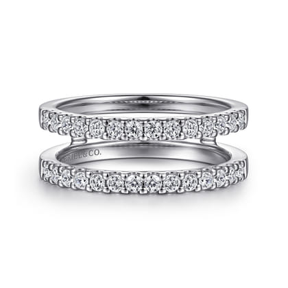 Esmeralda - 14K White Gold Diamond Ring Enhancer