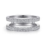 Enhancer Wedding Ring in 14k White Gold with Round Natural Diamond at Gabriel & Co.