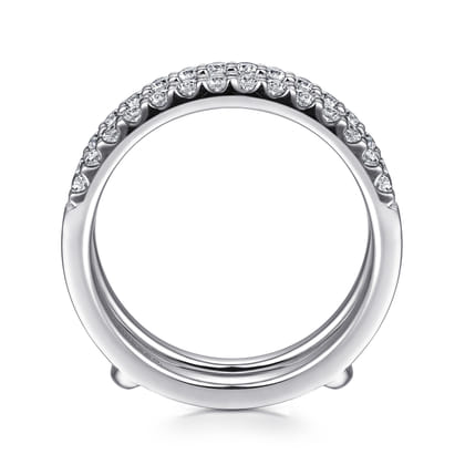 Esmeralda - 14K White Gold Diamond Ring Enhancer