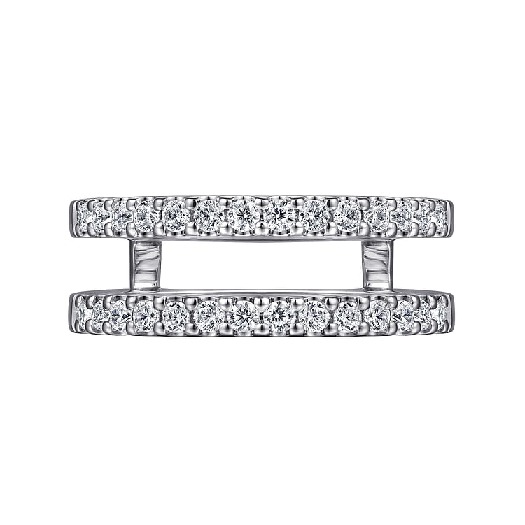 Esmeralda - 14K White Gold Diamond Ring Enhancer