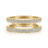 Enhancer Wedding Ring in 14k Yellow Gold with Round Natural Diamond at Gabriel & Co.