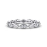 Eternity Band Wedding Ring in 14k White Gold with Marquise Natural Diamond at Gabriel & Co.