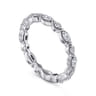 Eternity Band Wedding Ring in 14k White Gold with Marquise Natural Diamond at Gabriel & Co.