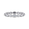Eternity Band Wedding Ring in 14k White Gold with Marquise Natural Diamond at Gabriel & Co.