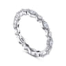 Eternity Band Wedding Ring in 14k White Gold with Marquise Natural Diamond at Gabriel & Co.