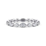 Eternity Band Wedding Ring in 14k White Gold with Marquise Natural Diamond at Gabriel & Co.