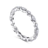 Eternity Band Wedding Ring in 14k White Gold with Marquise Natural Diamond at Gabriel & Co.