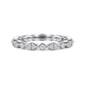 Eternity Band Wedding Ring in 14k White Gold with Marquise Natural Diamond at Gabriel & Co.