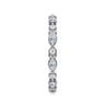 Eternity Band Wedding Ring in 14k White Gold with Marquise Natural Diamond at Gabriel & Co.