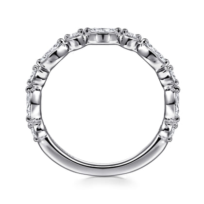 Esperanza - 14K White Gold Marquise and Round Diamond Anniversary Band