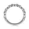 Straight Wedding Ring in 14k White Gold with Marquise Natural Diamond at Gabriel & Co.