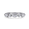 Fancy Wedding Ring in 14k White Gold with Marquise Natural Diamond at Gabriel & Co.