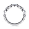 Fancy Wedding Ring in 14k White Gold with Marquise Natural Diamond at Gabriel & Co.