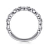 Straight Wedding Ring in 14k White Gold with Marquise Natural Diamond at Gabriel & Co.