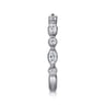 Straight Wedding Ring in 14k White Gold with Marquise Natural Diamond at Gabriel & Co.